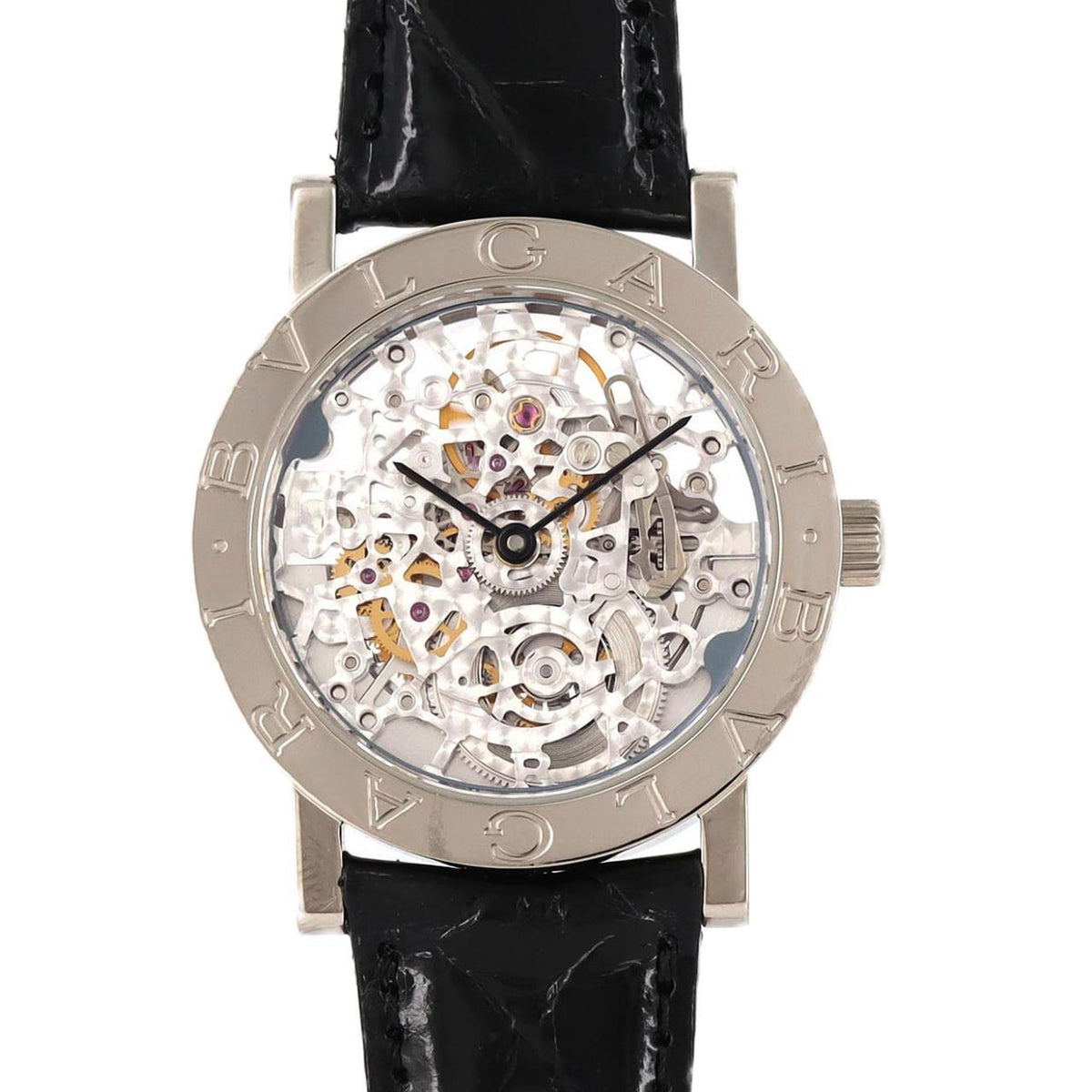 Pre-Owned Bvlgari Skeleton WG BBW33GLSKP Automatic Watch