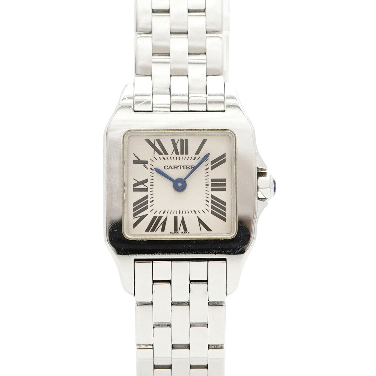 Pre-Owned Cartier Santos de SM W25064Z5 Ivory Dial Women's Watch