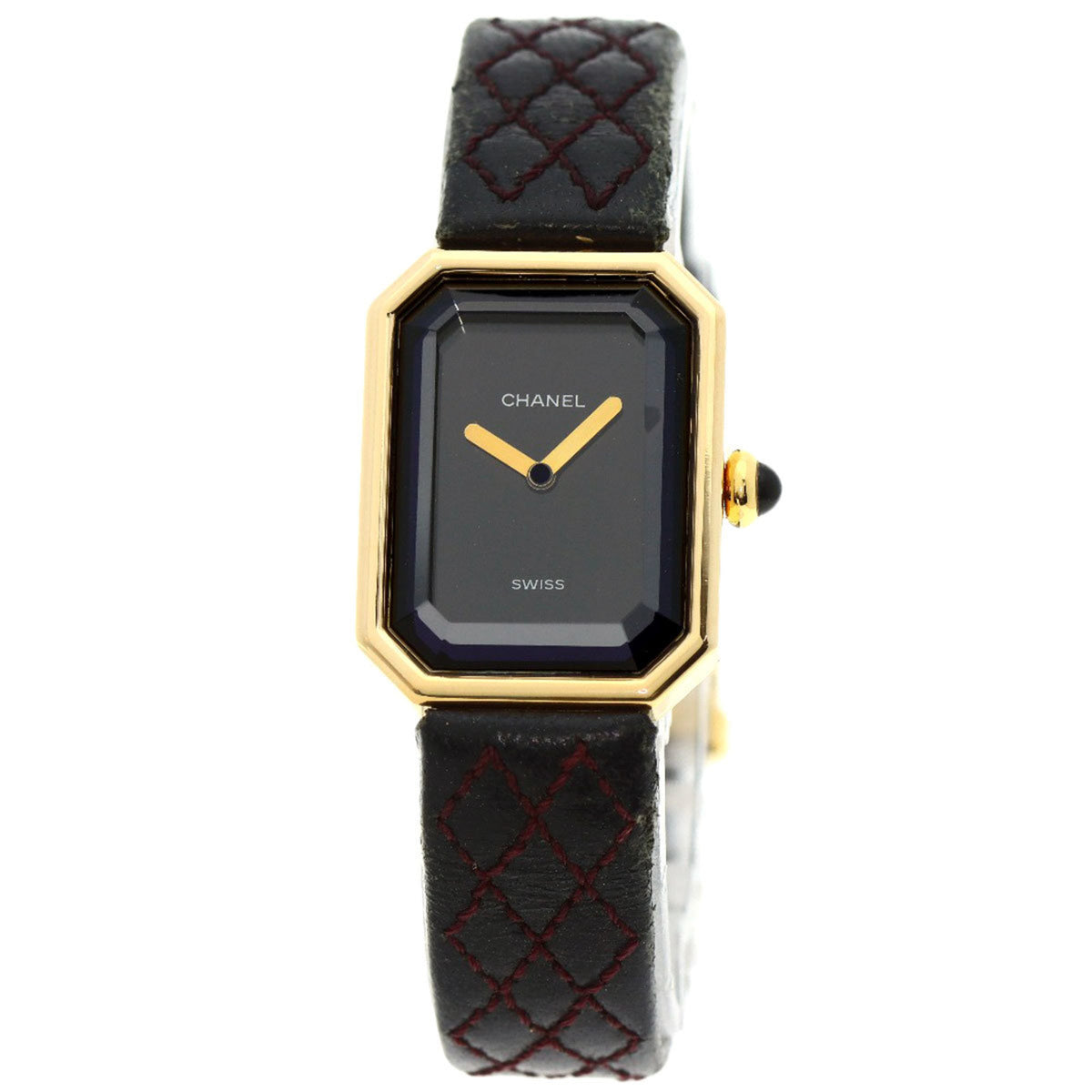 Gebrauchte Chanel H0090 Premiere Uhr, 18 Karat Gelbgold, Leder, Damen, CHANEL 