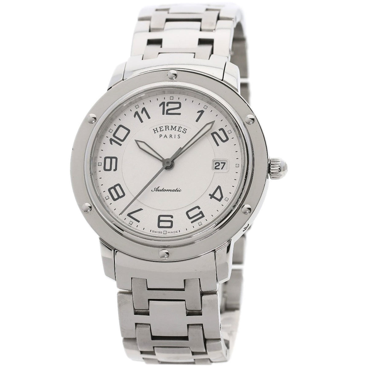 Gebrauchte Hermès CP2.810 Clipper Classic Edelstahluhr für Herren 