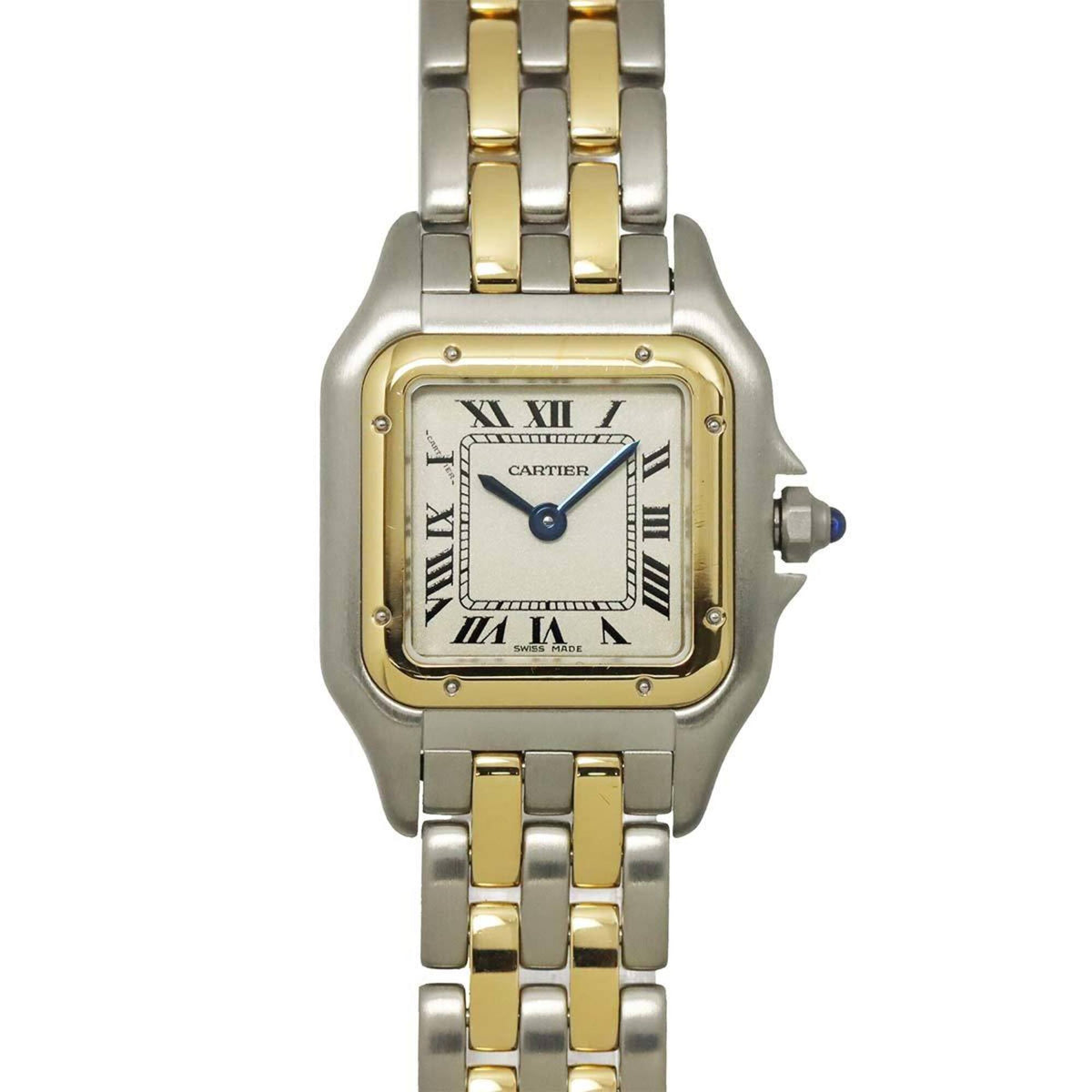 Pre-Owned Cartier Panth?re SM 2-Row 84083242 Two-Tone Ladies' Watch Ivory YG Yellow Gold Quartz