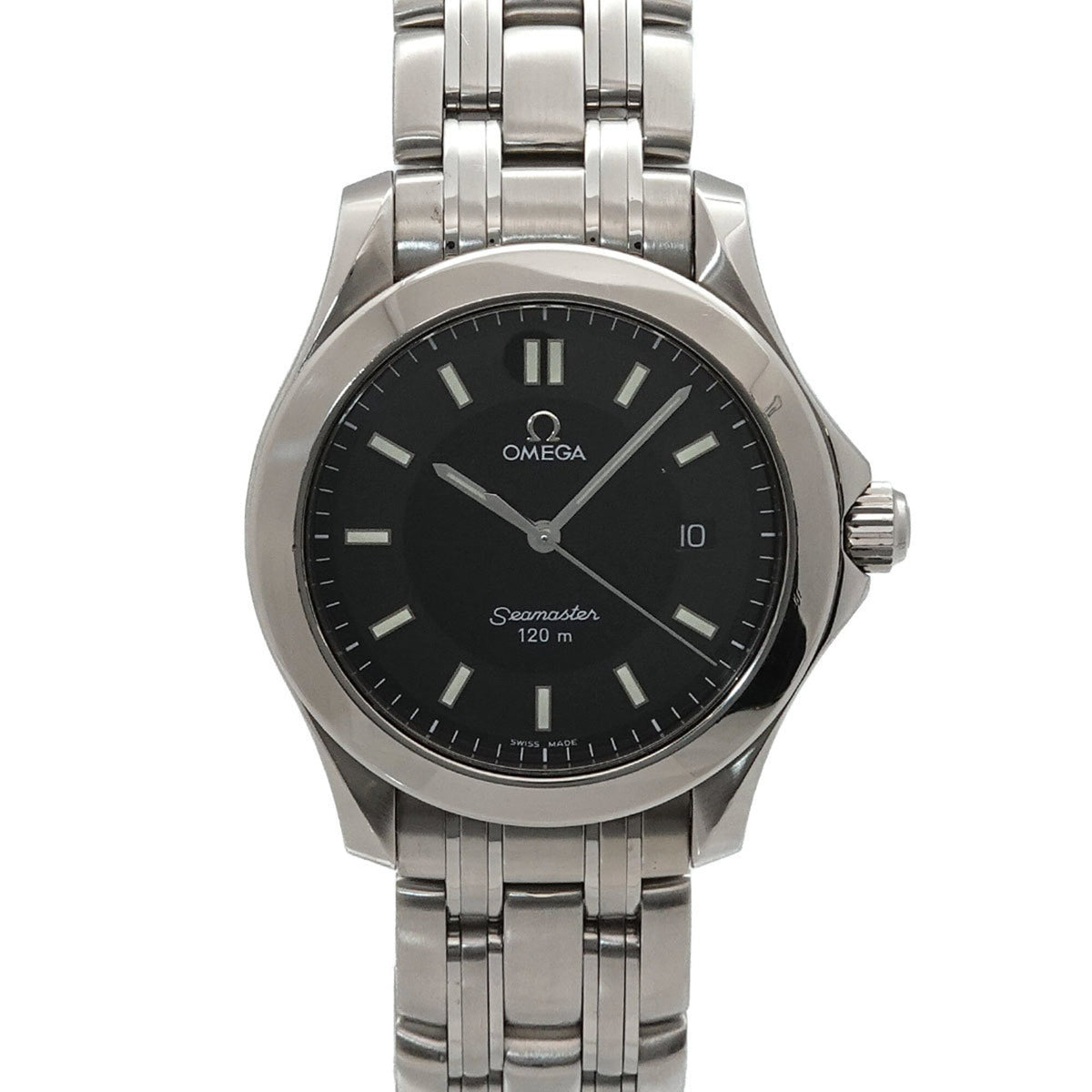 Pre-Owned Omega Seamaster 120 2511 52 Men's Watch, Date Display, Black Dial, Quartz Watch