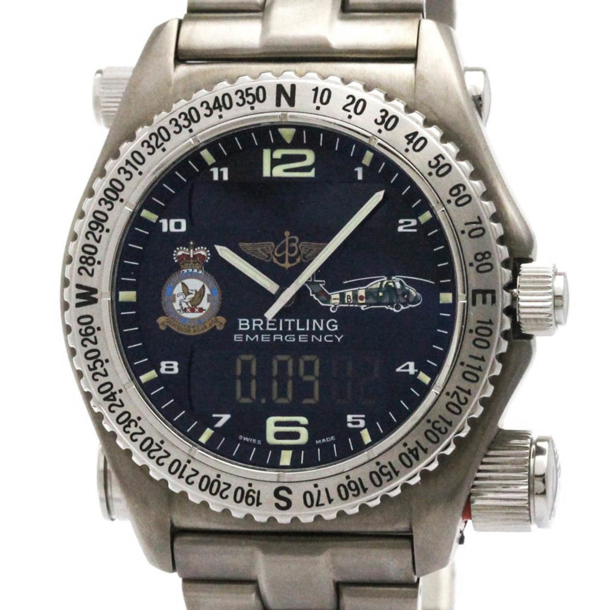 Pre-Owned BREITLING Emergency SQUADRON Royal Air Force RAF Watch E56121 Polished