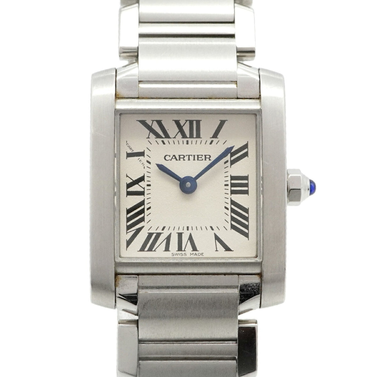 Pre-Owned Cartier Tank Fran?aise SM W51008Q3 Ivory Dial Women's Watch