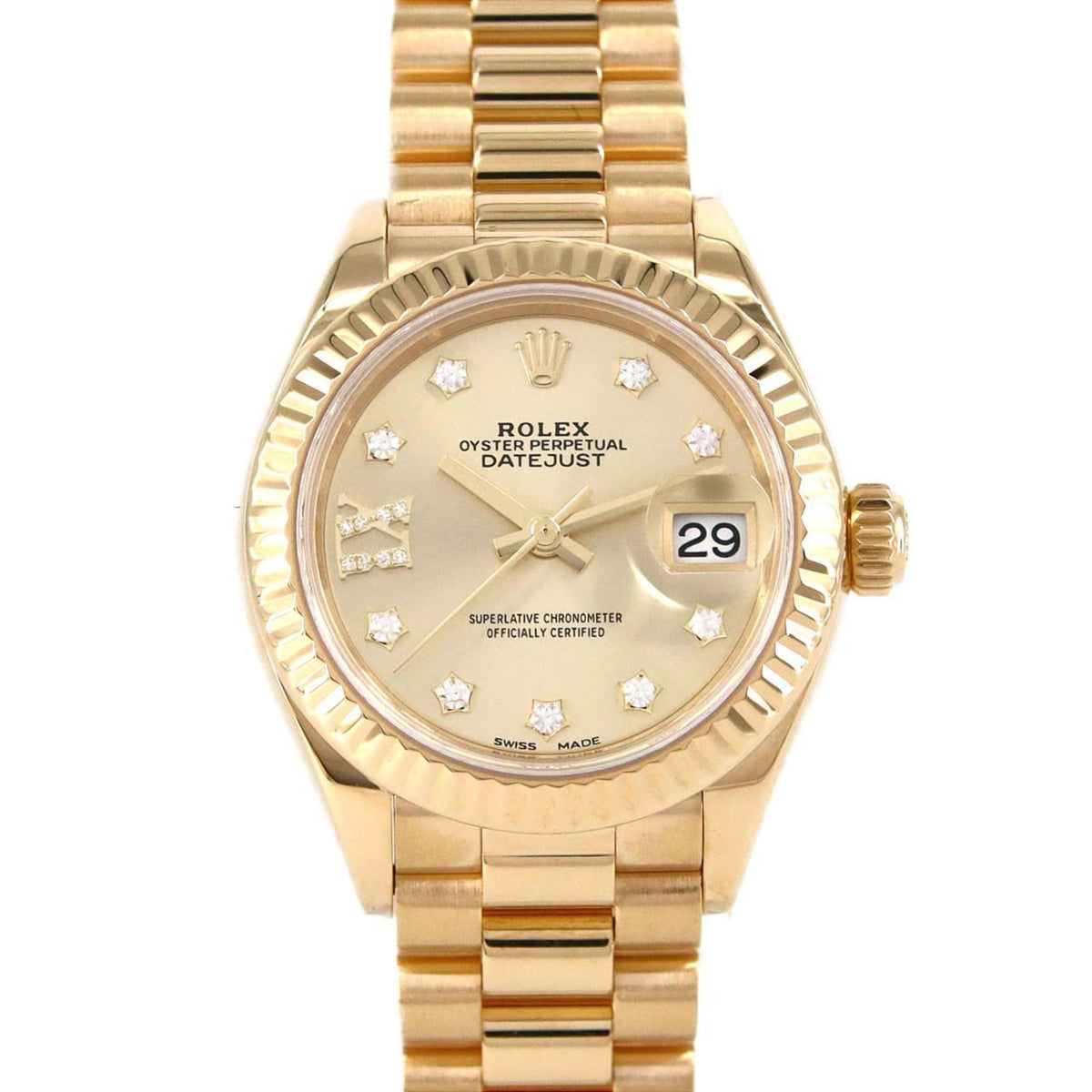 Gebrauchte Rolex Datejust 279178G YG Uhr, automatische Wicklung, Zufallszahl 