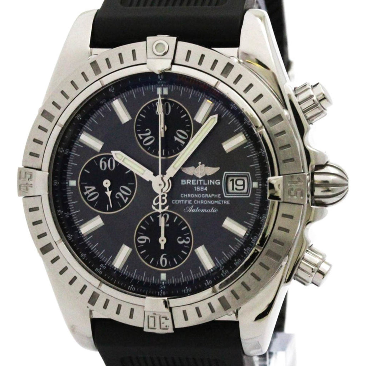 Gebrauchte BREITLING Chronomat Evolution Stahl Automatikuhr A13356 poliert 