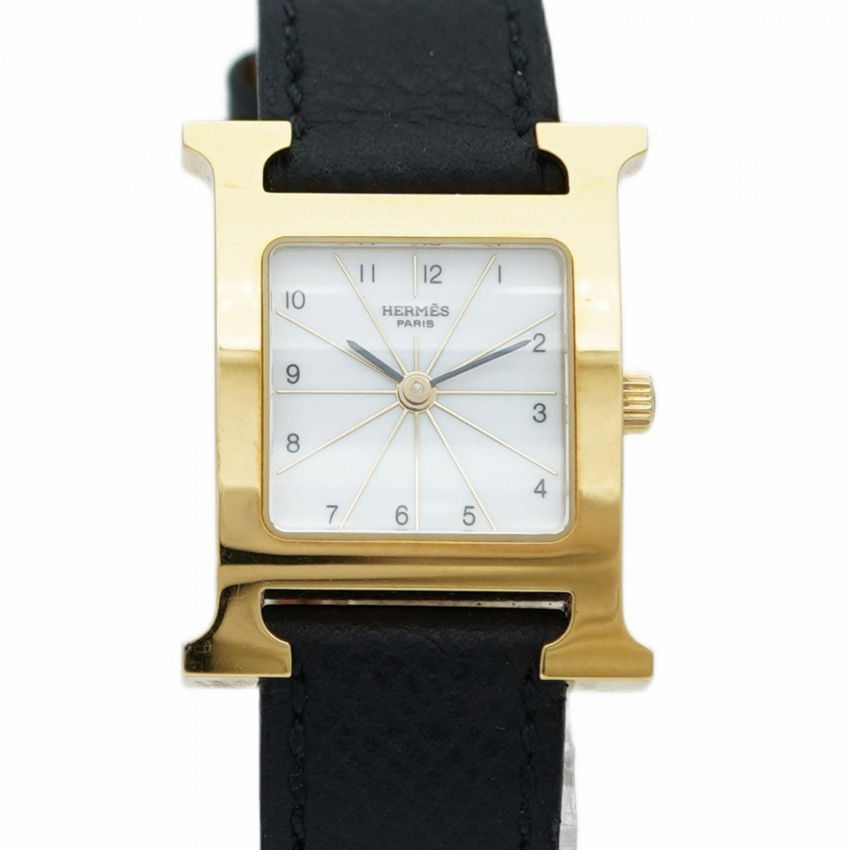 Pre-Owned Herm?s H Watch HH1.201 White Dial Women's