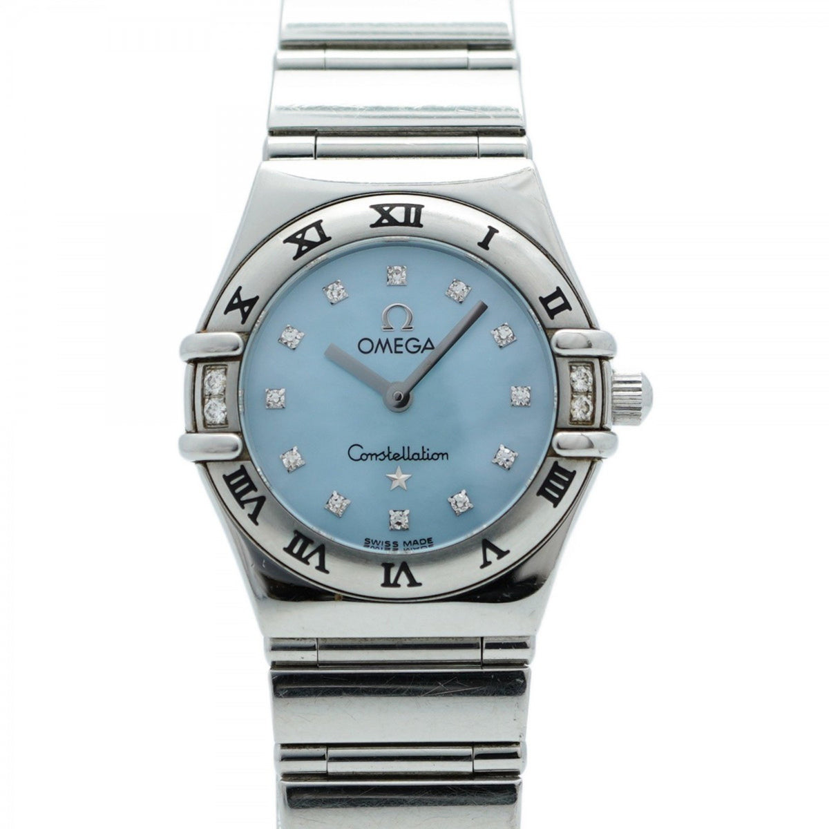 Pre-Owned Omega Constellation 1566.86.00 Blue Dial Women's Watch