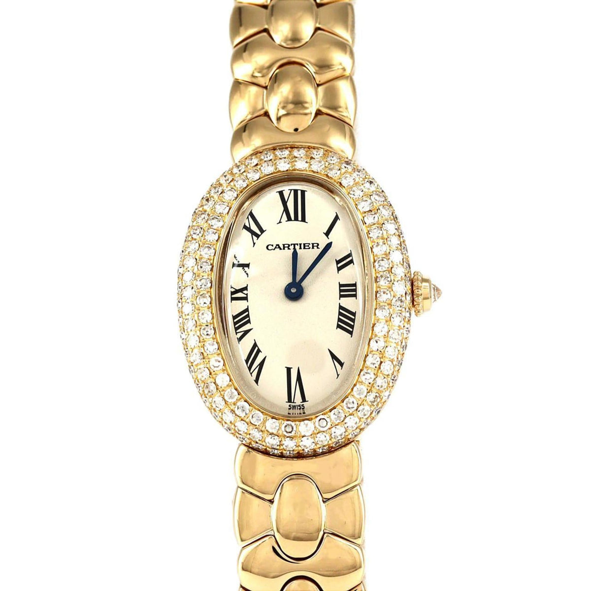 Pre-Owned Cartier Baignoire YG 3D WB5004G6 Quartz Watch