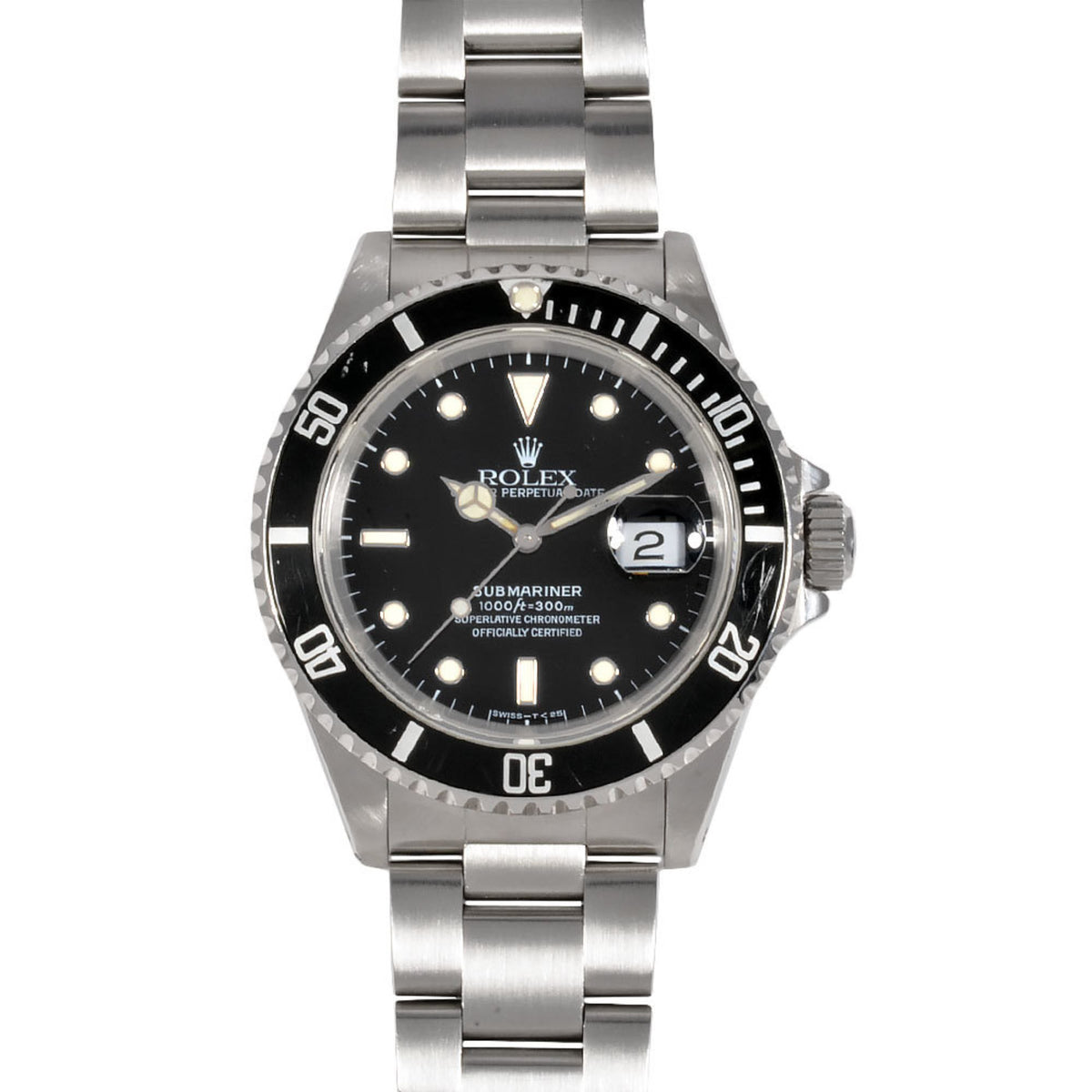 Gebrauchte Rolex ROLEX 16610 Submariner Date X Seriennummer hergestellt um 1991 Armbanduhr Automatik Schwarzes Zifferblatt Edelstahl Herren 