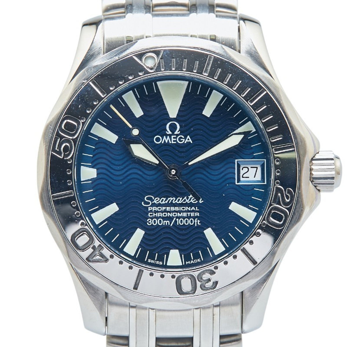 Gebrauchte OMEGA Seamaster 300 Jacques Mayol 1999 Uhr 2554.80.00 Automatik Marineblaues Zifferblatt Edelstahl Herren 