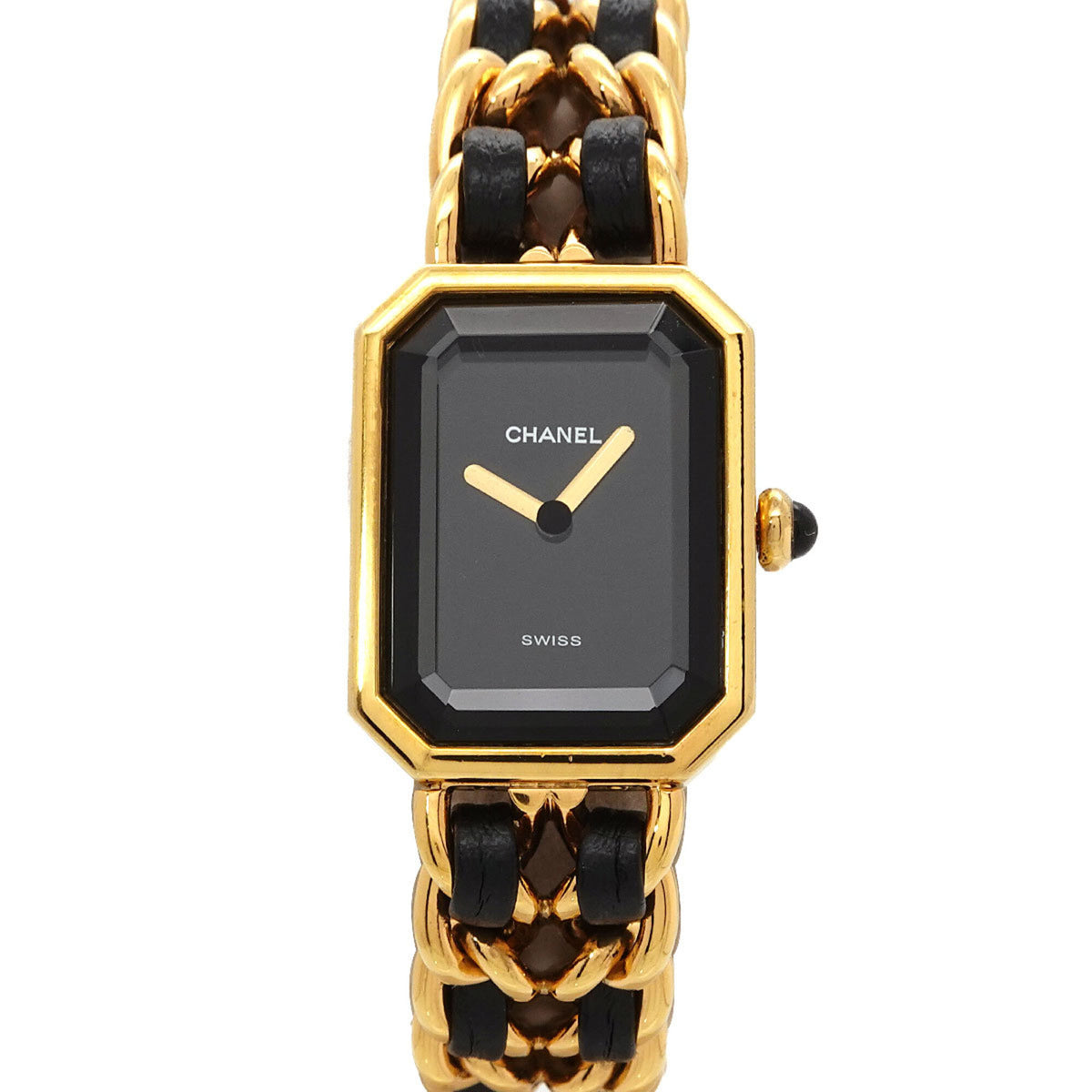 Pre-Owned Chanel Premiere S-size H0001 Women's Watch Black Gold Quartz