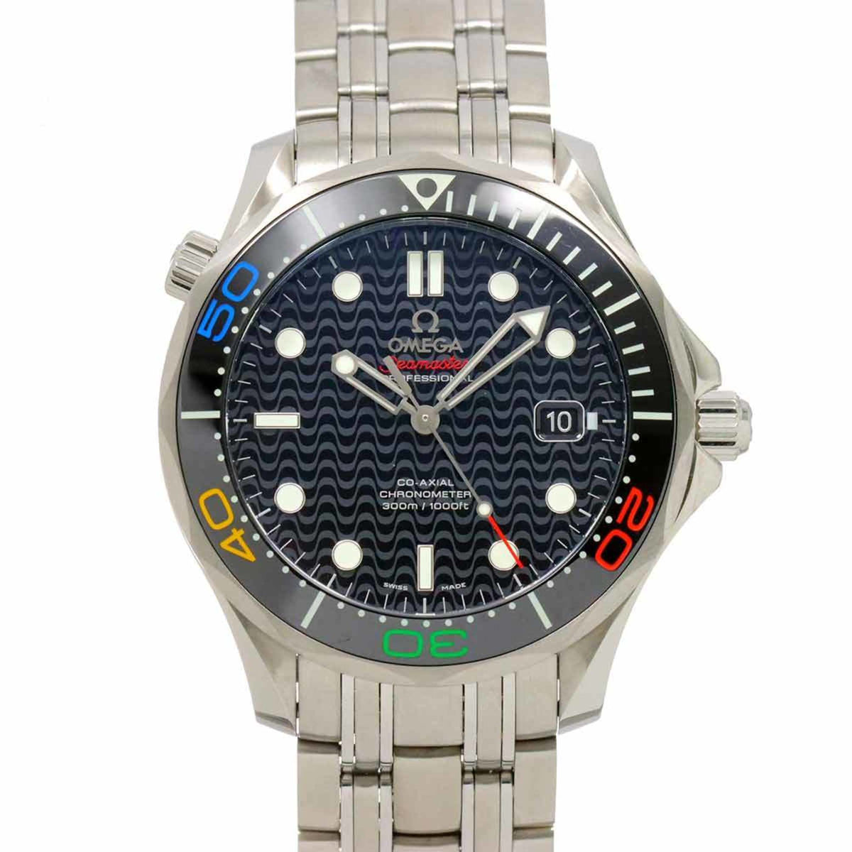 Gebrauchte OMEGA Seamaster 300 Rio Olympics 2016 Limited 522 30 41 20 01 001 Herrenuhr Datum Schwarz Automatik 