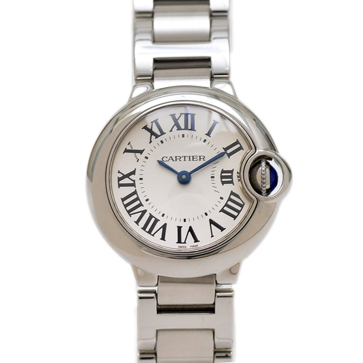 Pre-Owned Cartier Ballon Bleu Women's Silver Dial Quartz Watch W69010Z4