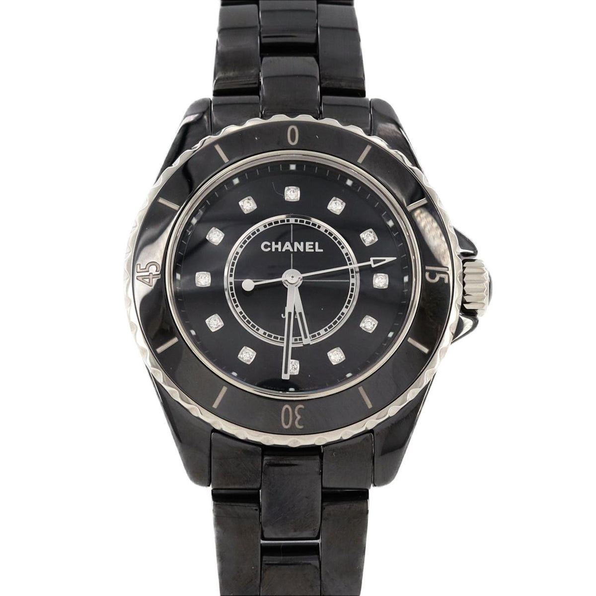Gebrauchte Chanel J12 33mm Keramik 12P H5701 Armbanduhr Quarz 