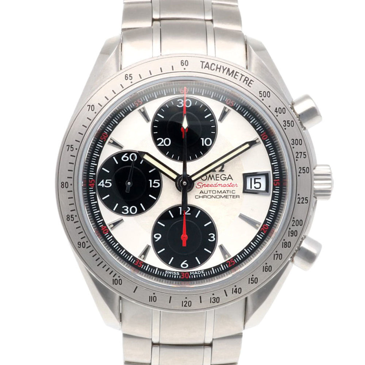Pre-Owned Omega Speedmaster Watch, Stainless Steel, 32113100, Automatic Winding, Overhauled, Polished, 84560XXX, Men's, Used, Chronograph, 100M Water Resistant