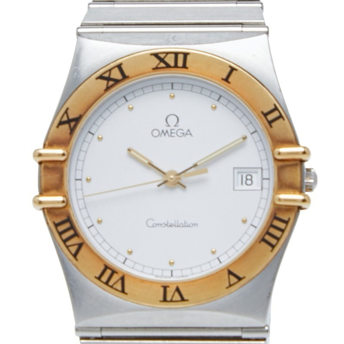 Pre-Owned Omega Constellation Quartz Watch, White Dial, Stainless Steel, Yellow Gold, Boys' OMEGA