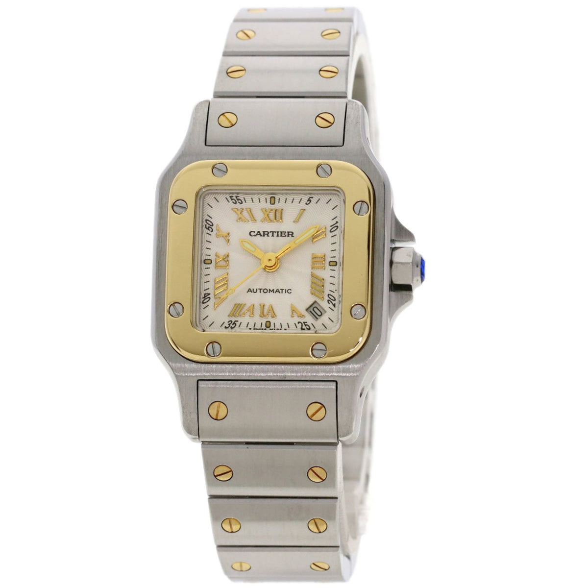 Pre-Owned Cartier W20045C4 Santos Galbe SM 20th Anniversary Model Watch, Stainless Steel/SSx18KYG, Women's