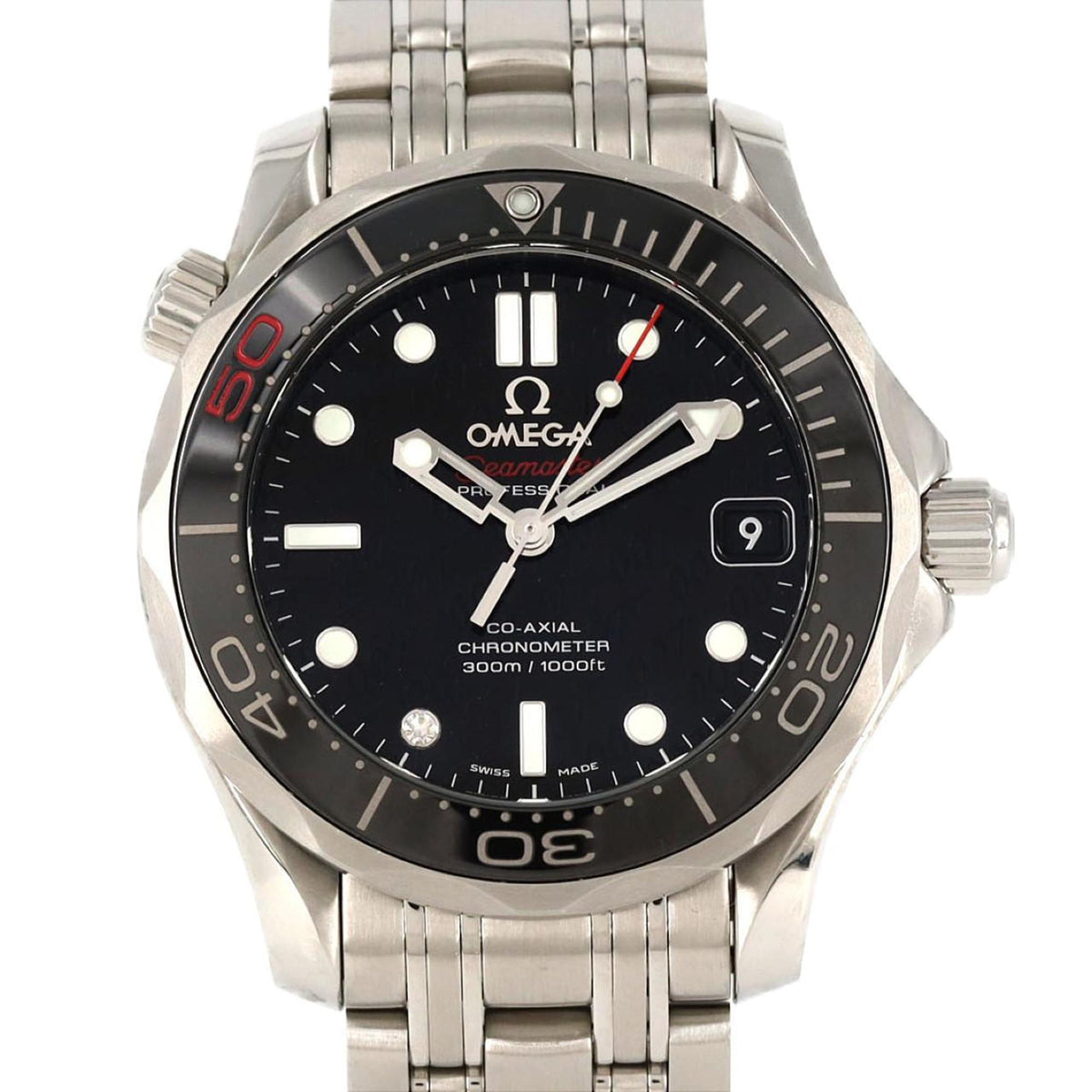Pre-Owned Omega Seamaster Professional 007 1P James Bond "50th LTD" 212.30.36.20.51.001 Stainless Steel Automatic Watch