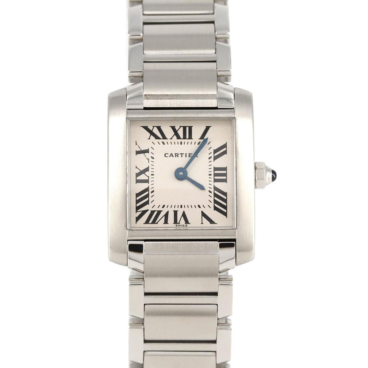 Gebrauchte Cartier Tank Francaise SM W51008Q3 SS Armbanduhr Quarz 