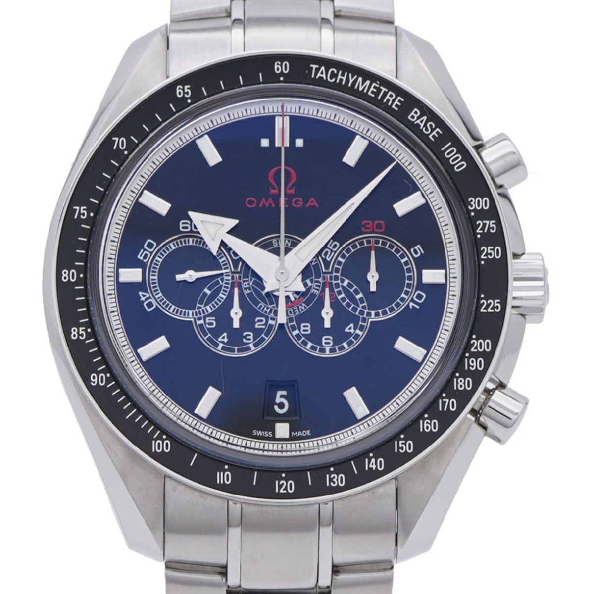 Pre-Owned Omega Speedmaster Olympic Collection Broad Arrow 5-Counter Chronograph 321.30.44.52.01.001 Automatic Watch Stainless Steel Black Dial 0326 OMEGA Men's