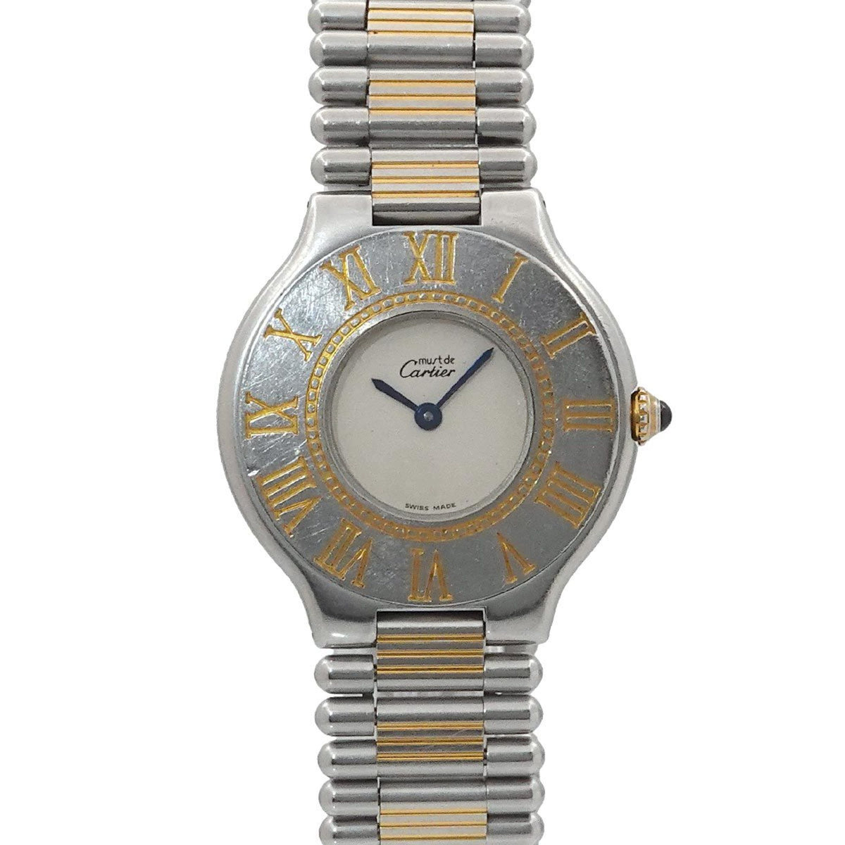 Pre-Owned Cartier Must 21 Vantianne Two-tone Boys' Watch, Ivory Quartz Movement