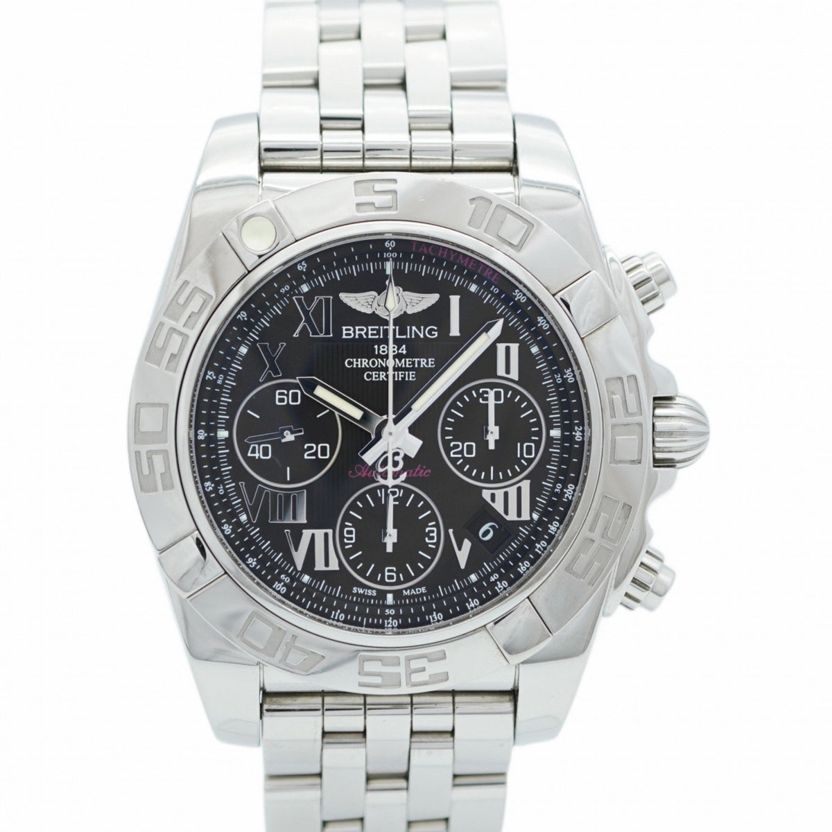 Pre-Owned Breitling Chronomat 41 AB0140 Black Dial Men's Watch