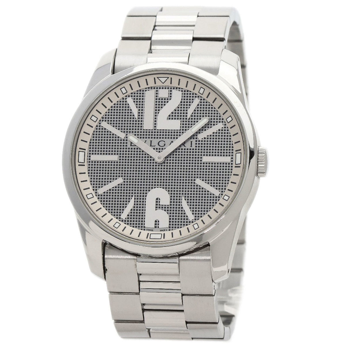 Gebrauchte BVLGARI ST42SS Solotempo Uhr Edelstahl SS Herren 