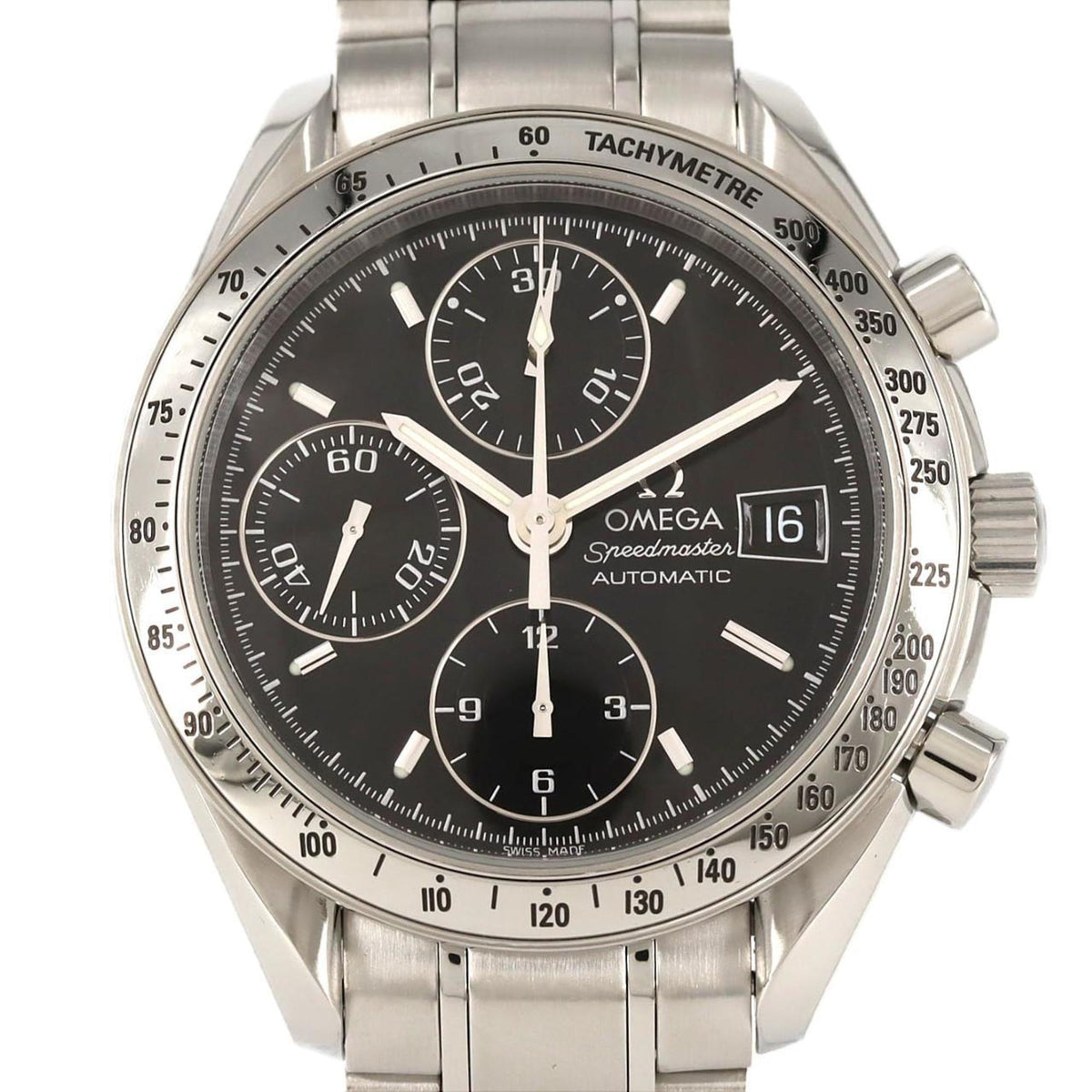 Pre-Owned Omega Speedmaster Date 3513.50 Stainless Steel Automatic Watch
