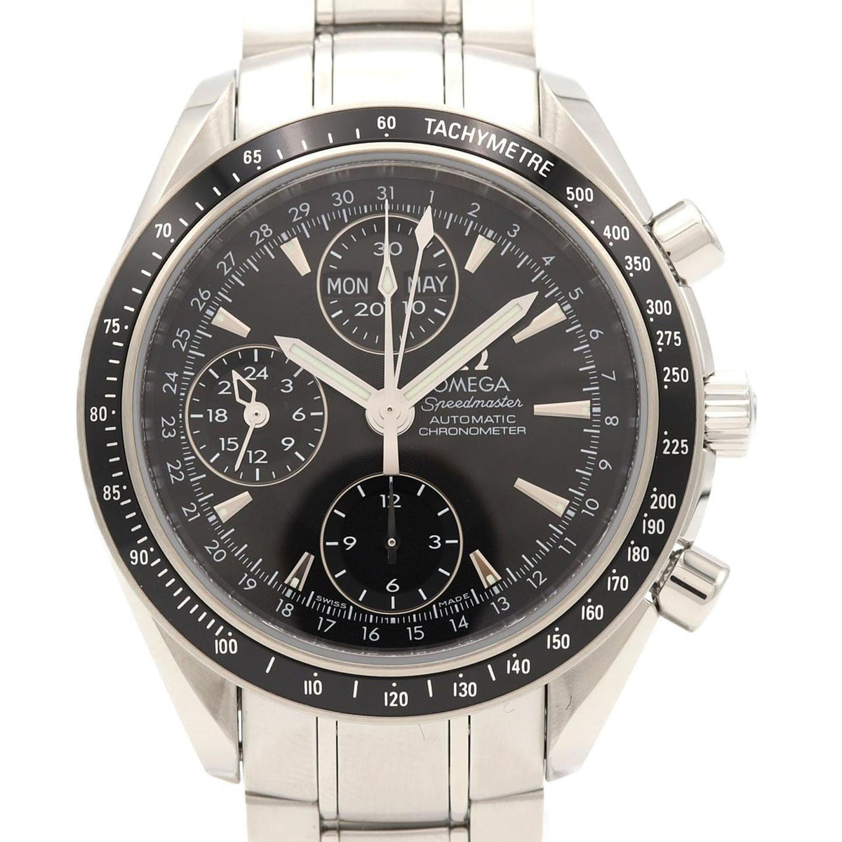 Pre-Owned Omega Speedmaster Day-Date 3220.50 Stainless Steel Automatic Watch