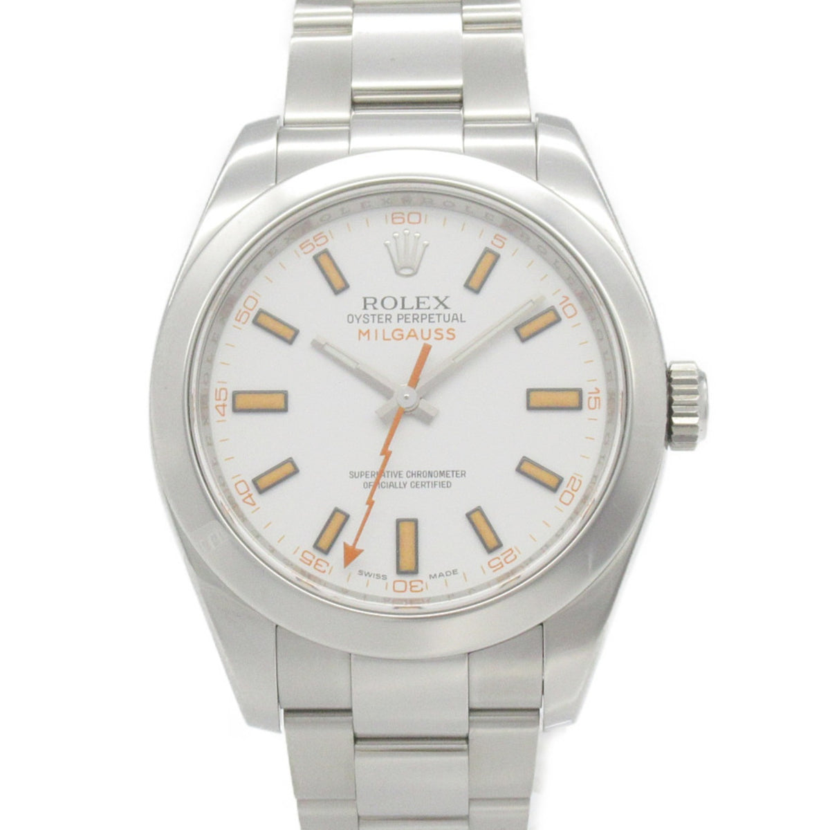 Gebrauchte ROLEX Milgauss V Uhr Edelstahl Herren Weiß 116400 