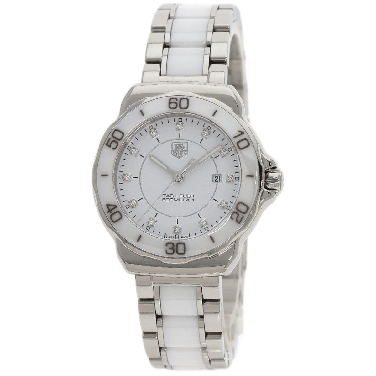 Gebrauchte TAG Heuer WAH1315.BA0868 Formula 1 12P Diamantuhr Edelstahl SSxKeramik Damen HEUER 