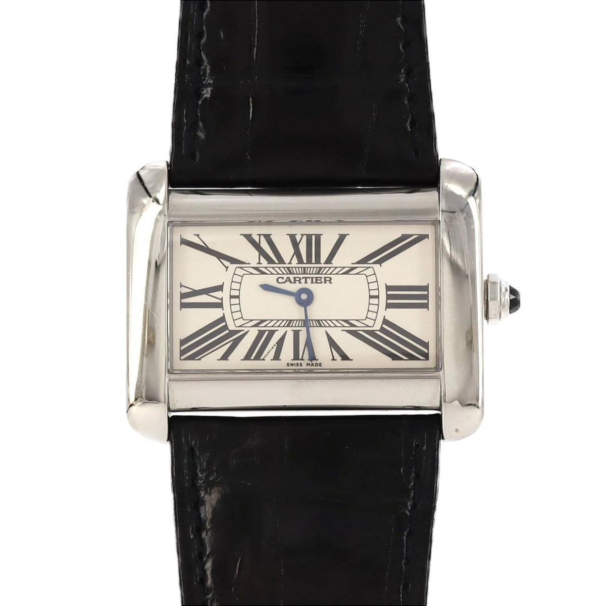 Pre-Owned Cartier Tank Divan LM W6300655 Stainless Steel Quartz Watch