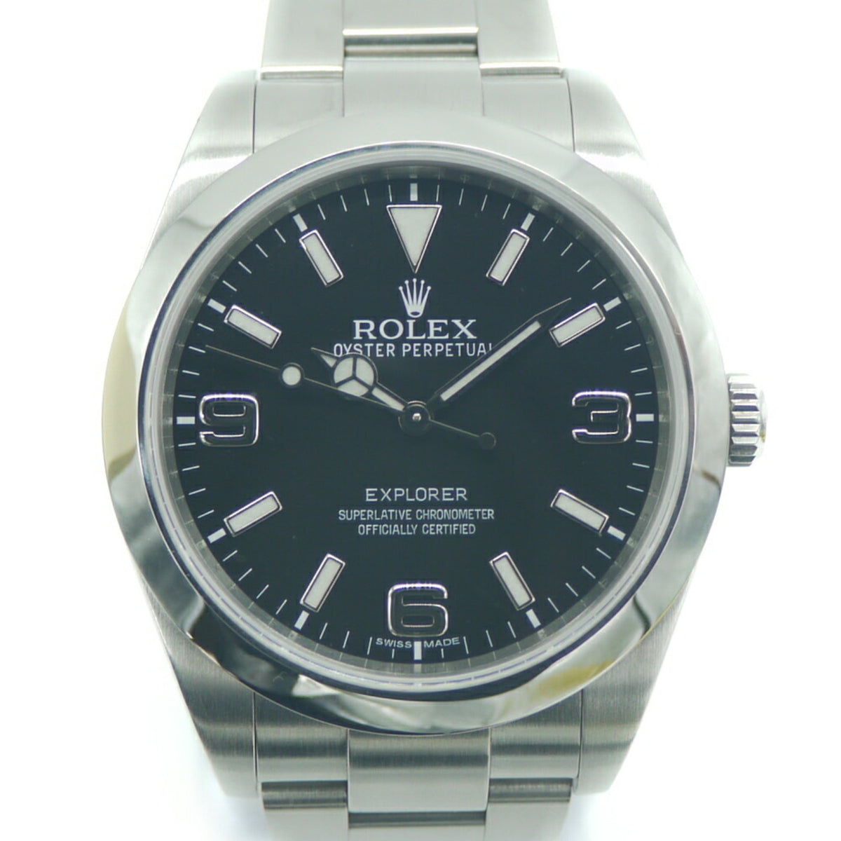 Gebrauchte ROLEX Rolex Explorer 1 214270 Random Roulette SS Automatikuhr schwarzes Zifferblatt 
