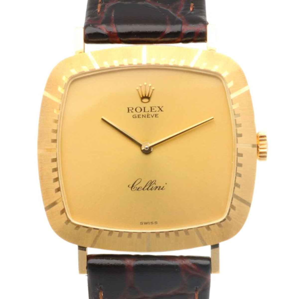 Gebrauchte Rolex Cellini Uhr 18K 4084 Handaufzug Herren ROLEX E Serie 1990-1991 Überholt 