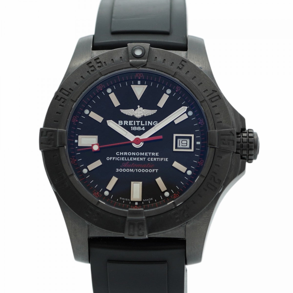 Pre-Owned Breitling Avenger Seawolf M17330 Black Dial Men's Watch