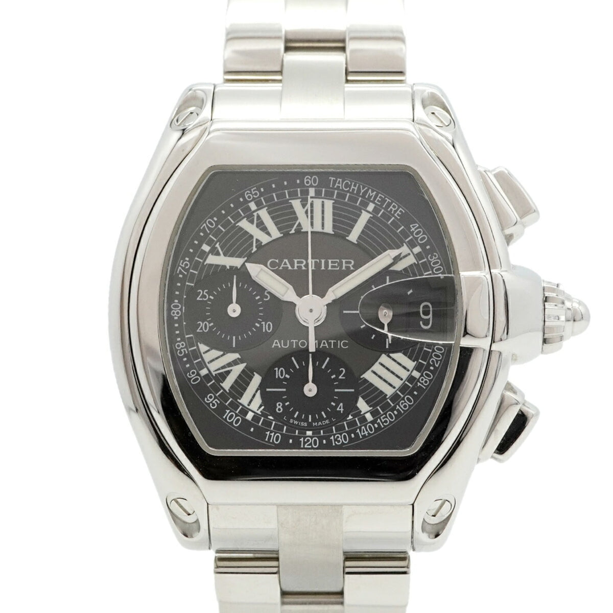 Pre-Owned Cartier Roadster XL W62007X6 Black Dial Men's Watch