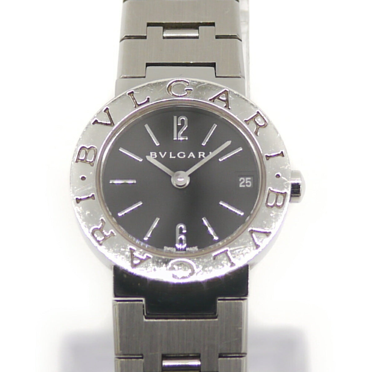 Pre-Owned BVLGARI Women's Dress Watch BB23SS Black Dial Wristwatch