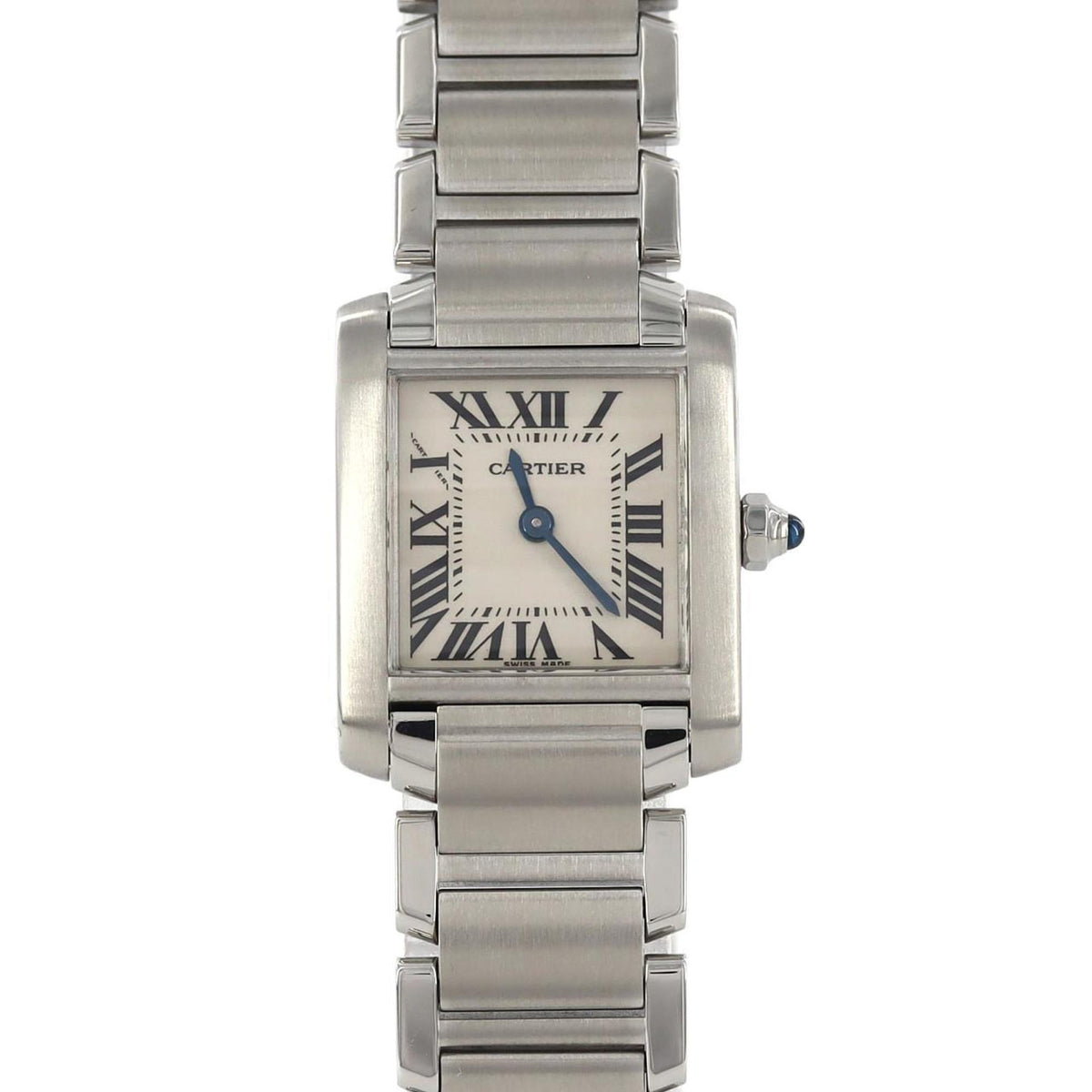 Gebrauchte Cartier Tank Francaise SM W51008Q3 SS Armbanduhr Quarz 