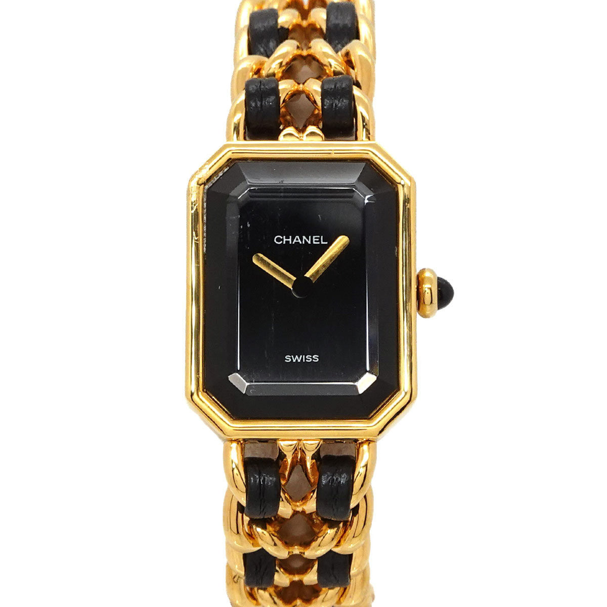 Pre-Owned Chanel Premiere S-size H0001 Women's Watch Black Gold Quartz