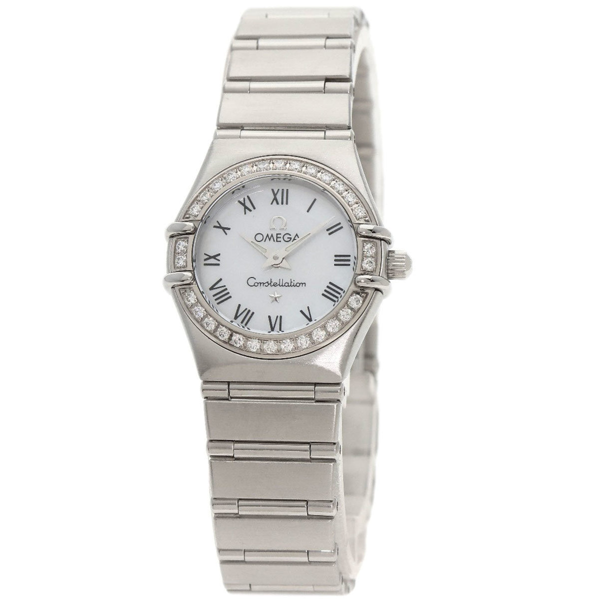 Gebrauchte OMEGA 1466.61 Constellation Mini Diamond Uhr Edelstahl SS Damen 