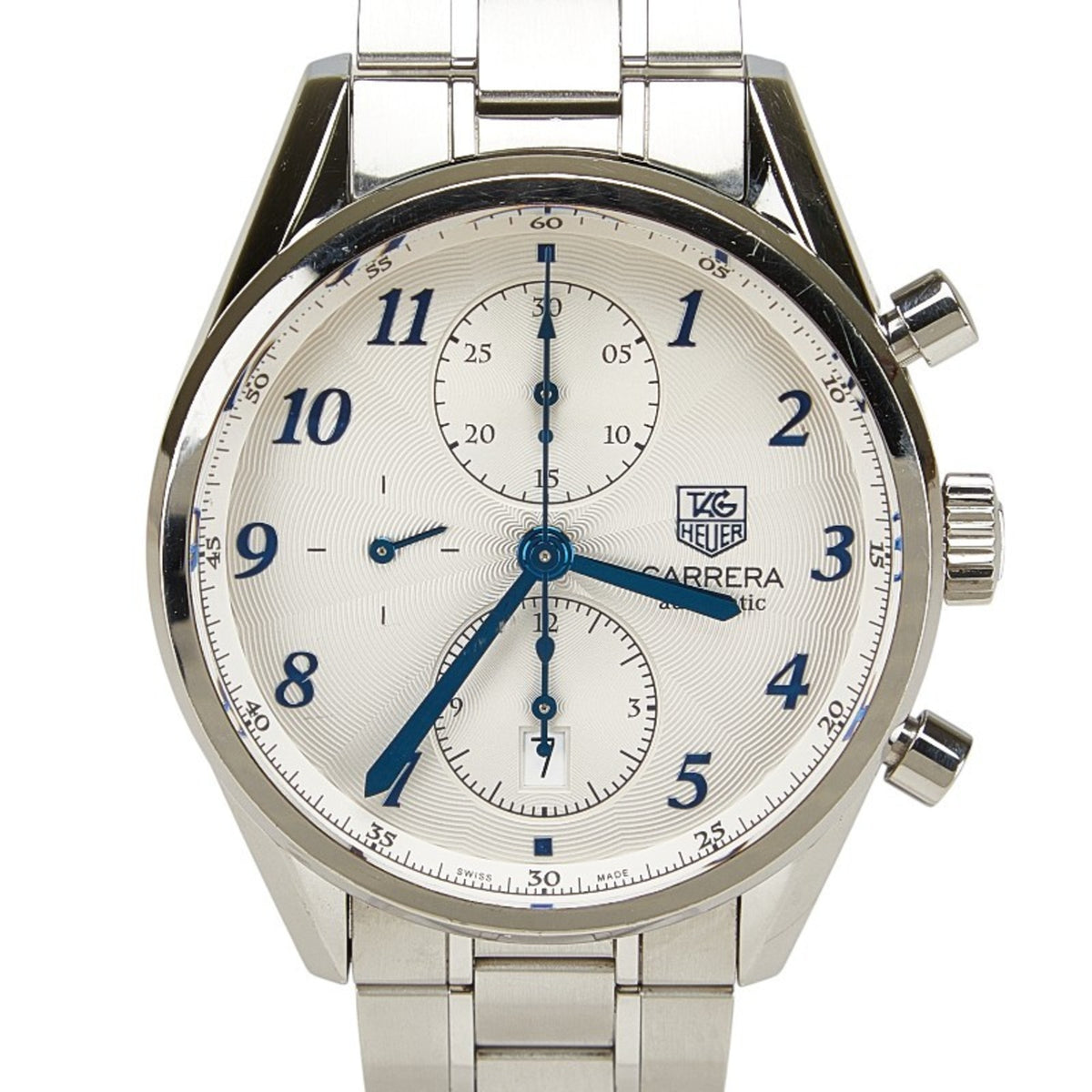 Pre-Owned TAG Heuer Carrera Heritage Watch CAS2111.BA0730 Automatic Silver Dial Stainless Steel Men's HEUER