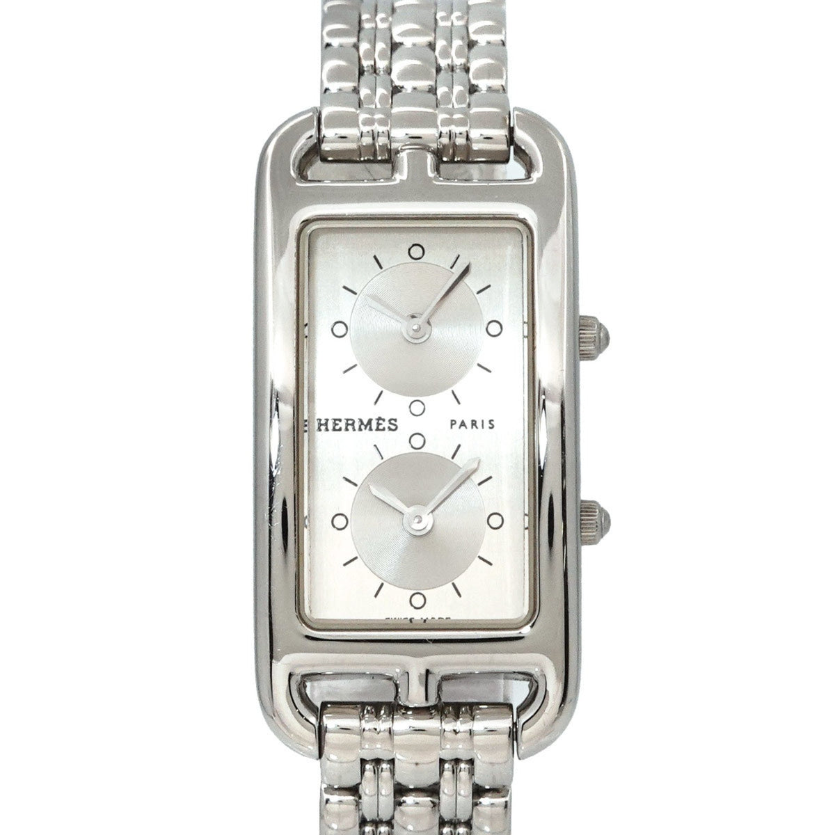 Gebrauchte Hermes Cape Cod Duzone CC3 210 Damenuhr Silber Quarz 