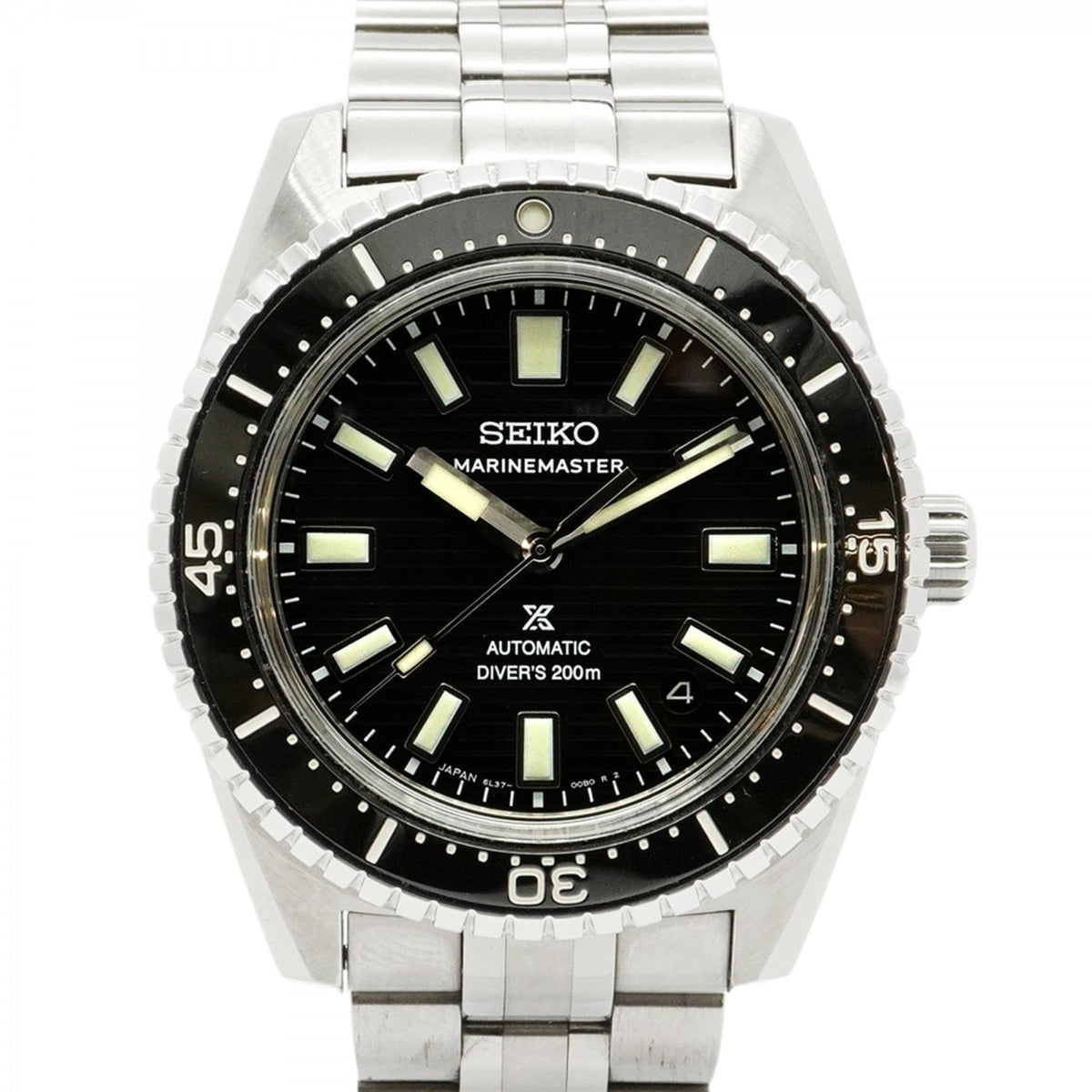 Gebrauchte Seiko Prospex 6L37-00B0 Herrenuhr mit schwarzem Zifferblatt 