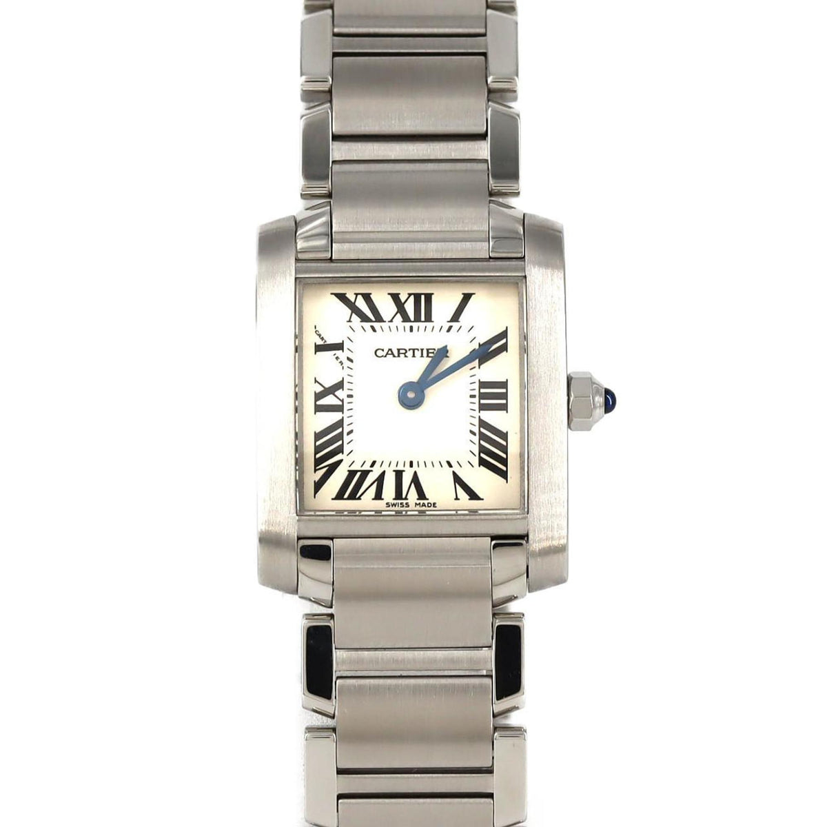 Pre-Owned Cartier Tank Fran?aise SM W51008Q3 Stainless Steel Quartz Watch