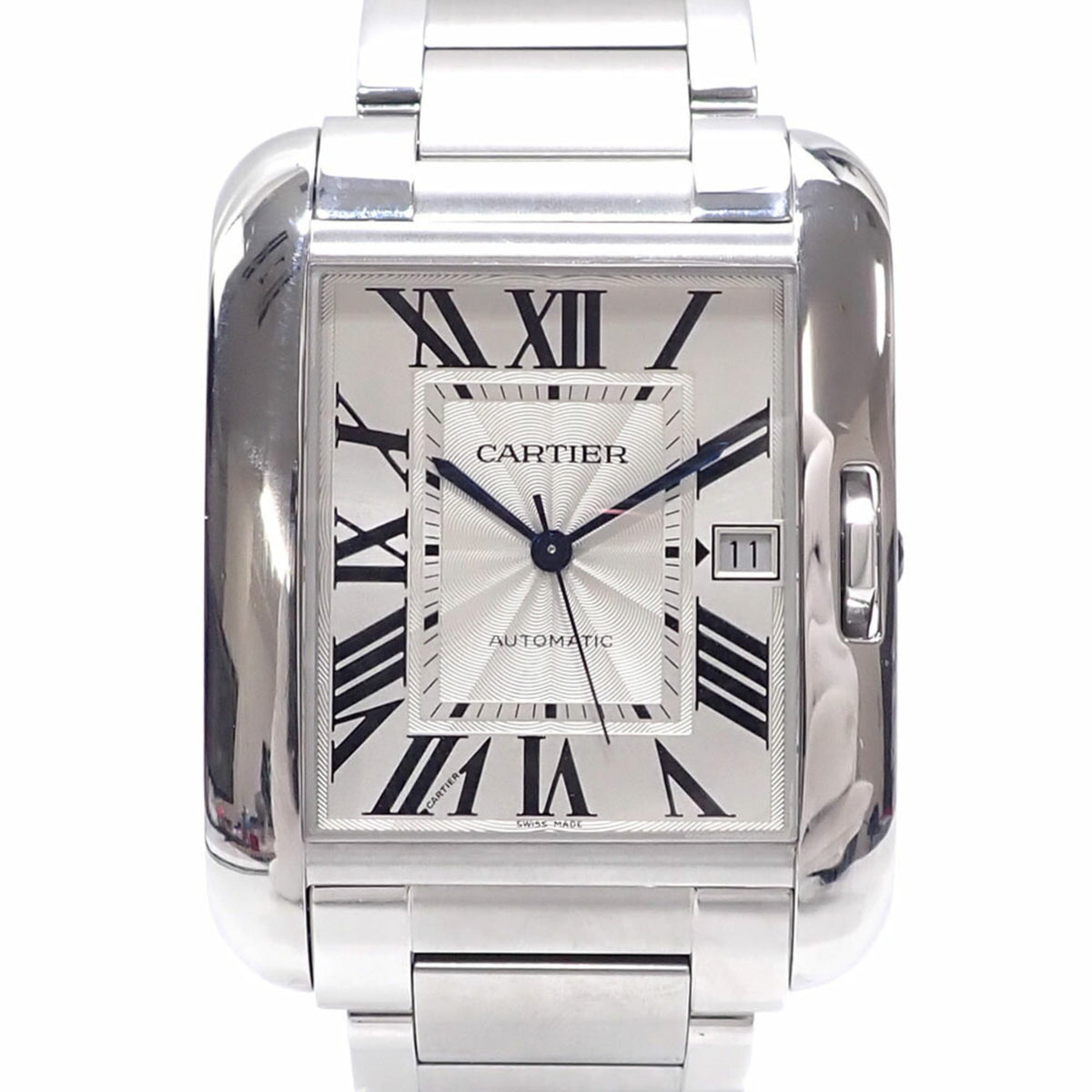 Pre-Owned Cartier Tank Anglaise XL Men's Automatic Watch, Stainless Steel, W5310008