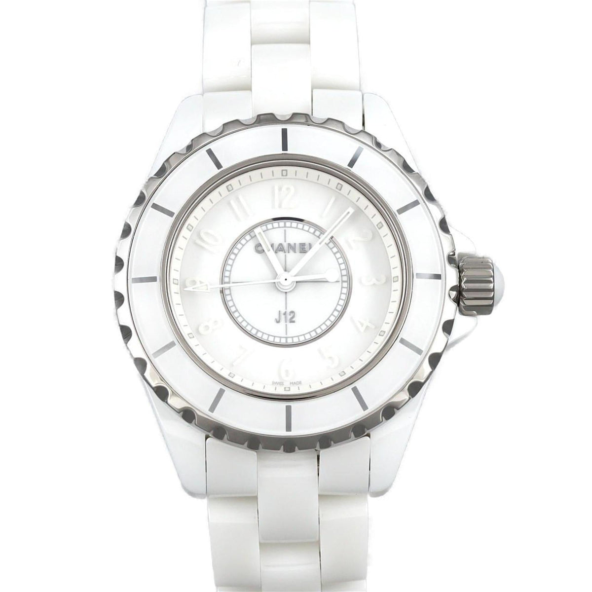 Pre-Owned Chanel J12 White Phantom 33mm Ceramic Limited Edition H3442 Quartz Watch