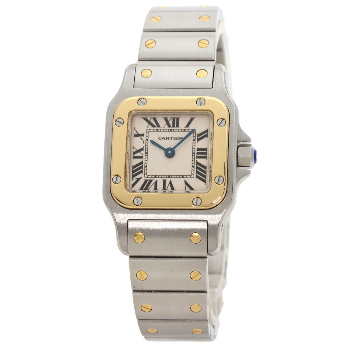 Gebrauchte Cartier W20012C4 Santos Galbe SM Uhr Edelstahl SS K18YG Damen CARTIER 