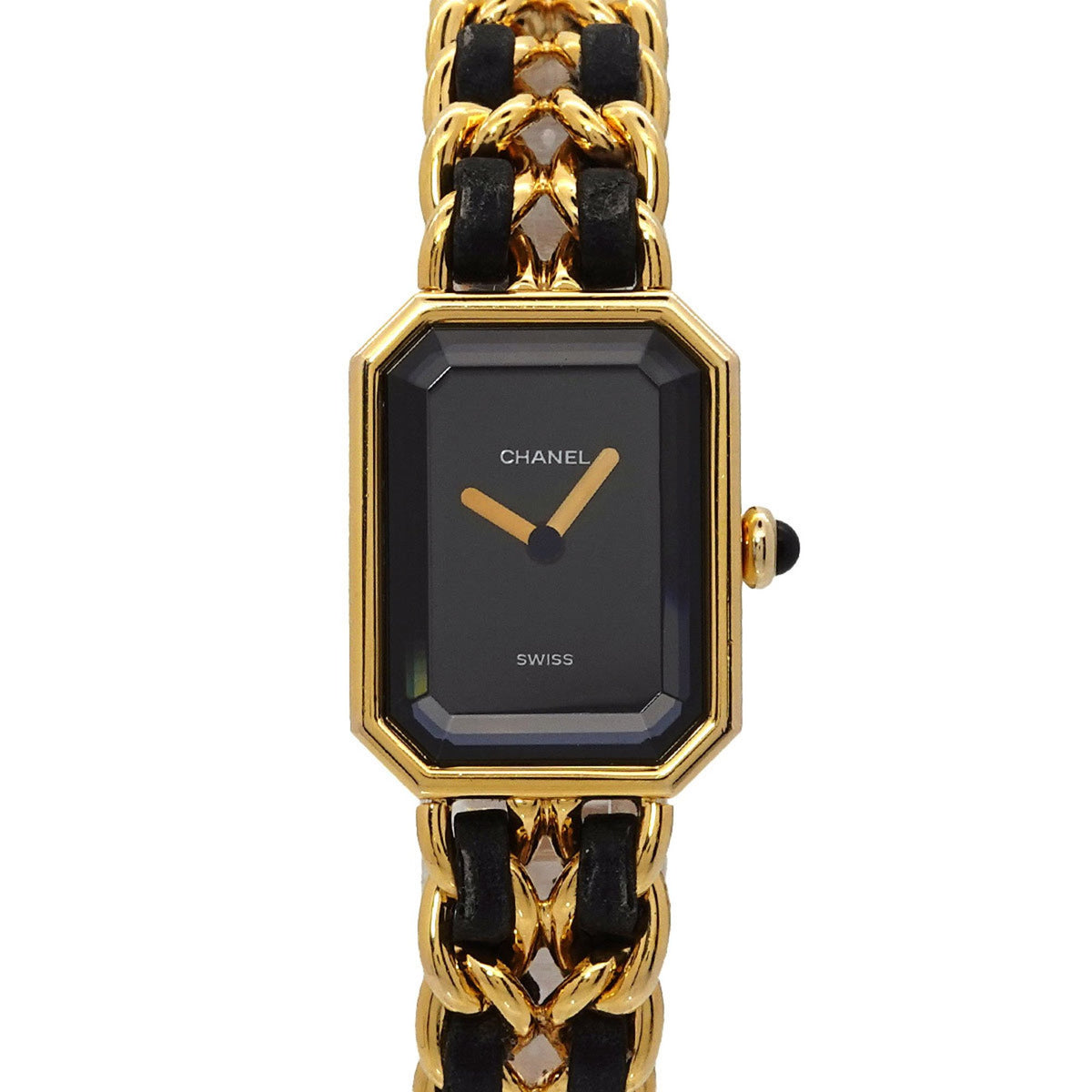 Pre-Owned CHANEL Premiere Women's Watch, Size L, H0001, Black and Gold, Quartz Movement