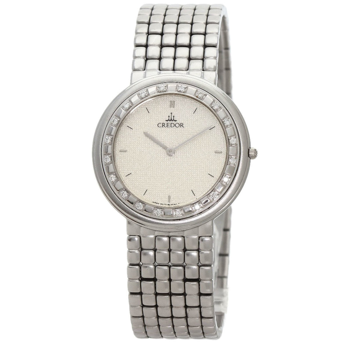 Gebrauchte Seiko 8N70-6030 Credor Diamond Uhr Edelstahl SS K18WG Herren SEIKO 